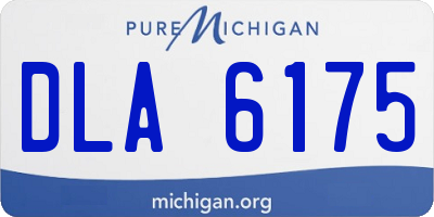 MI license plate DLA6175