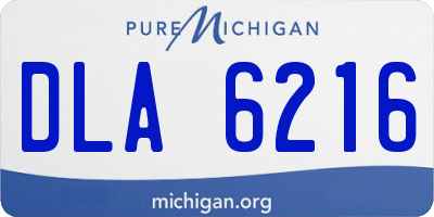 MI license plate DLA6216