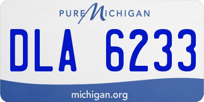 MI license plate DLA6233
