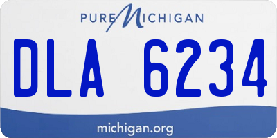 MI license plate DLA6234