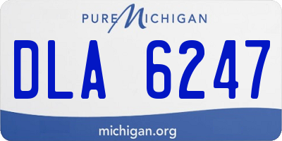 MI license plate DLA6247