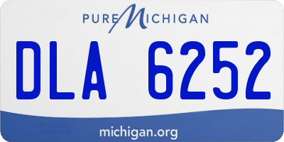 MI license plate DLA6252