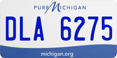 MI license plate DLA6275