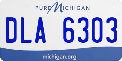MI license plate DLA6303