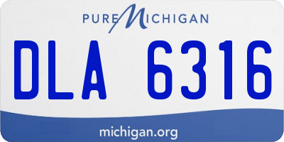 MI license plate DLA6316