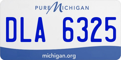MI license plate DLA6325