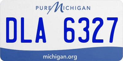 MI license plate DLA6327
