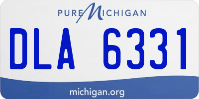 MI license plate DLA6331