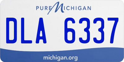 MI license plate DLA6337