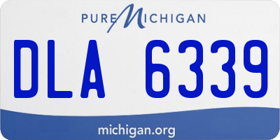 MI license plate DLA6339