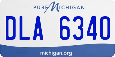MI license plate DLA6340