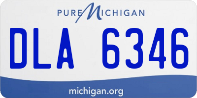 MI license plate DLA6346