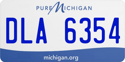 MI license plate DLA6354