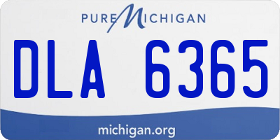 MI license plate DLA6365