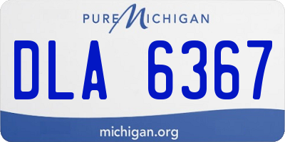 MI license plate DLA6367