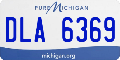 MI license plate DLA6369