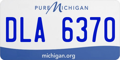MI license plate DLA6370