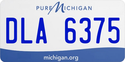 MI license plate DLA6375