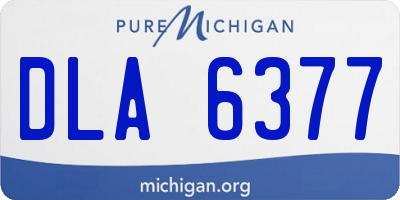 MI license plate DLA6377