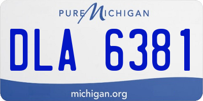 MI license plate DLA6381