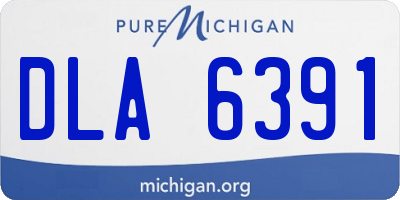 MI license plate DLA6391