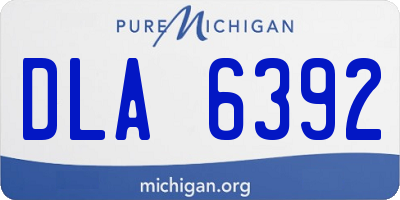MI license plate DLA6392