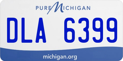 MI license plate DLA6399