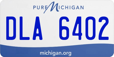 MI license plate DLA6402