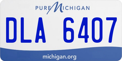 MI license plate DLA6407