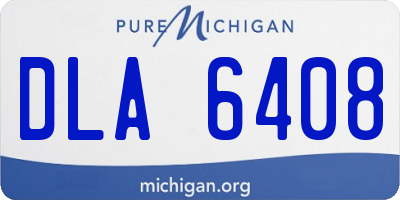 MI license plate DLA6408