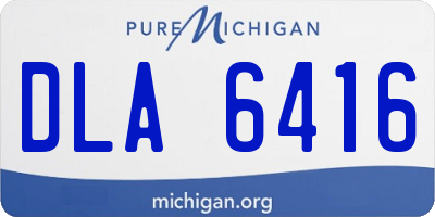 MI license plate DLA6416