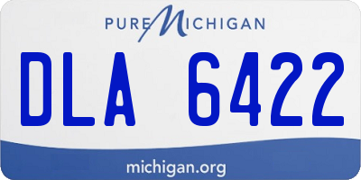 MI license plate DLA6422