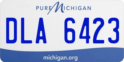 MI license plate DLA6423