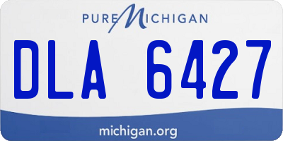 MI license plate DLA6427