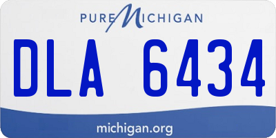 MI license plate DLA6434