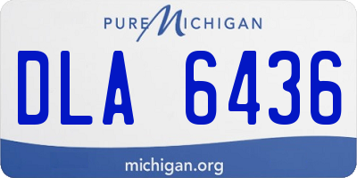 MI license plate DLA6436