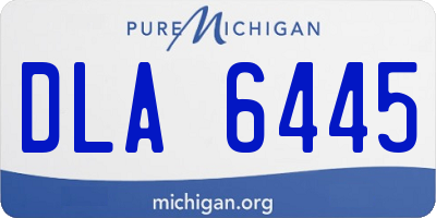 MI license plate DLA6445