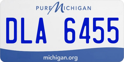 MI license plate DLA6455
