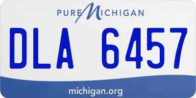 MI license plate DLA6457