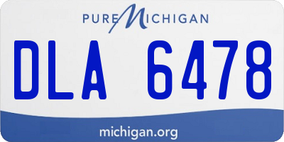 MI license plate DLA6478