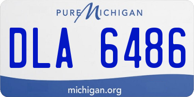 MI license plate DLA6486