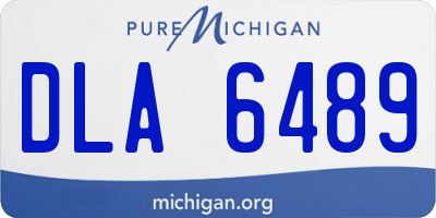 MI license plate DLA6489