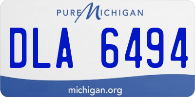 MI license plate DLA6494