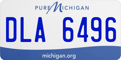 MI license plate DLA6496