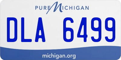 MI license plate DLA6499