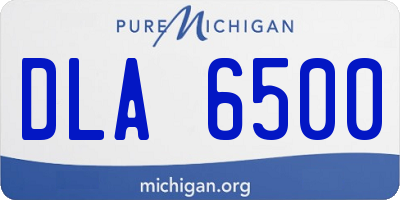 MI license plate DLA6500