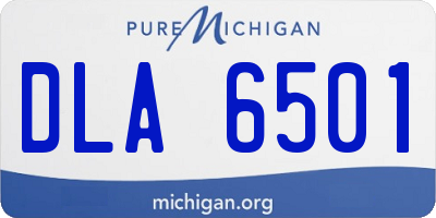 MI license plate DLA6501