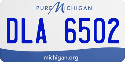 MI license plate DLA6502