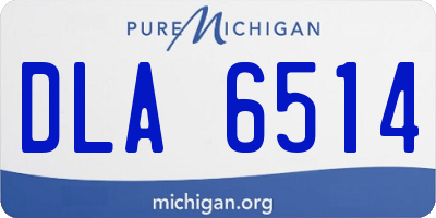 MI license plate DLA6514