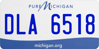 MI license plate DLA6518